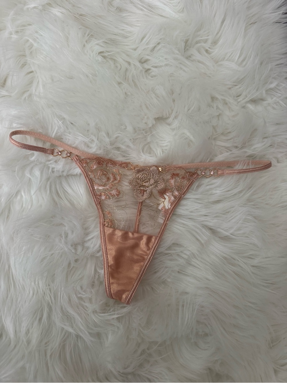 Honey Birdette Nouvel Lace Thong Sparkling Nectar Size XXS